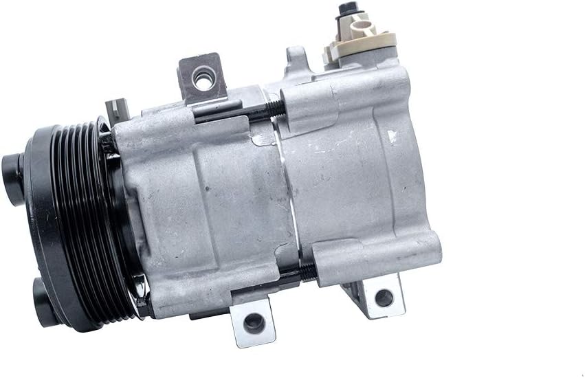 FKG AC Compressor and A/C Clutch fit for 2003-2007 Ford F-250 F-350 F-450 F-550 Super Duty 6.0L, 2003-2007 Ford F-250 F-350 F-450 F-550 Super Duty 7.3L, 1997-2001 Ford F-150 (4.6L, 5.4L)