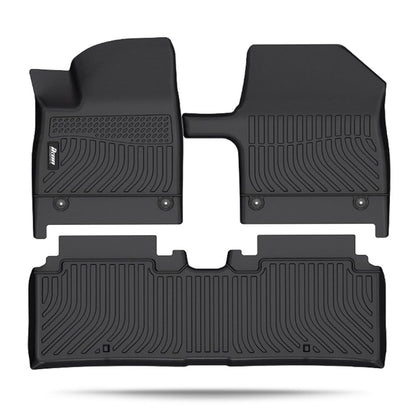 3D TPE Rubber Car Floor Mat for 2022-2024 Kia EV6, Black, 3PCS