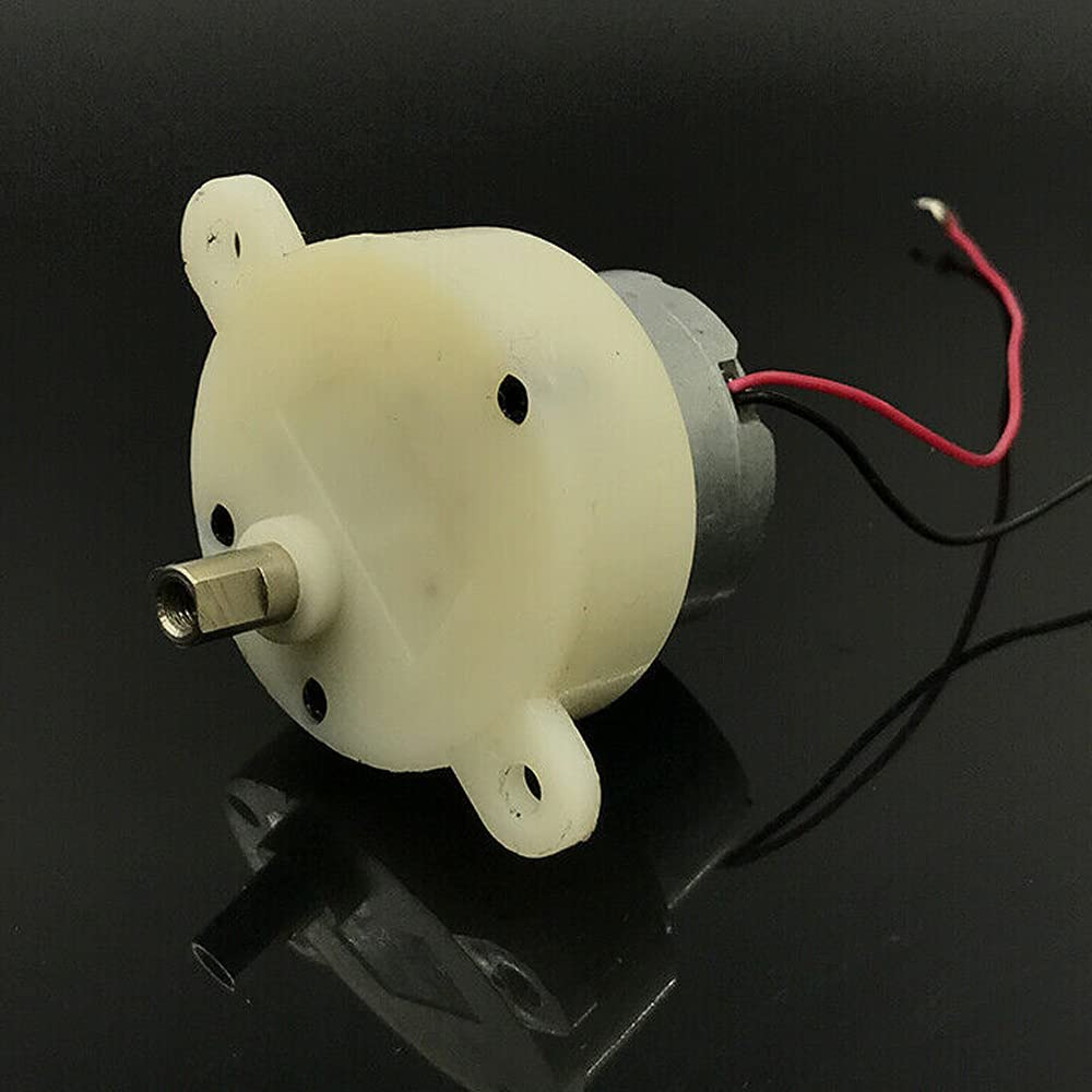 SaiDian 2Pcs Gear Motor Mini Worm Slow Speed DC12V Mute 300 Geared Motor DIY Model