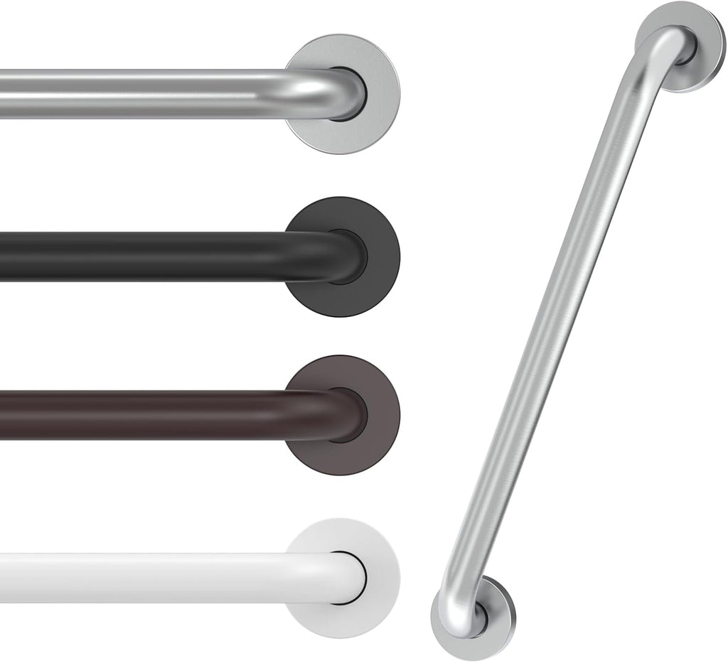 16 Inch Grab Bars for Wall Brush Nickel, Safety Shower Grab Bars for Seniors Elderly Handicapped, Handicap Grab Bars