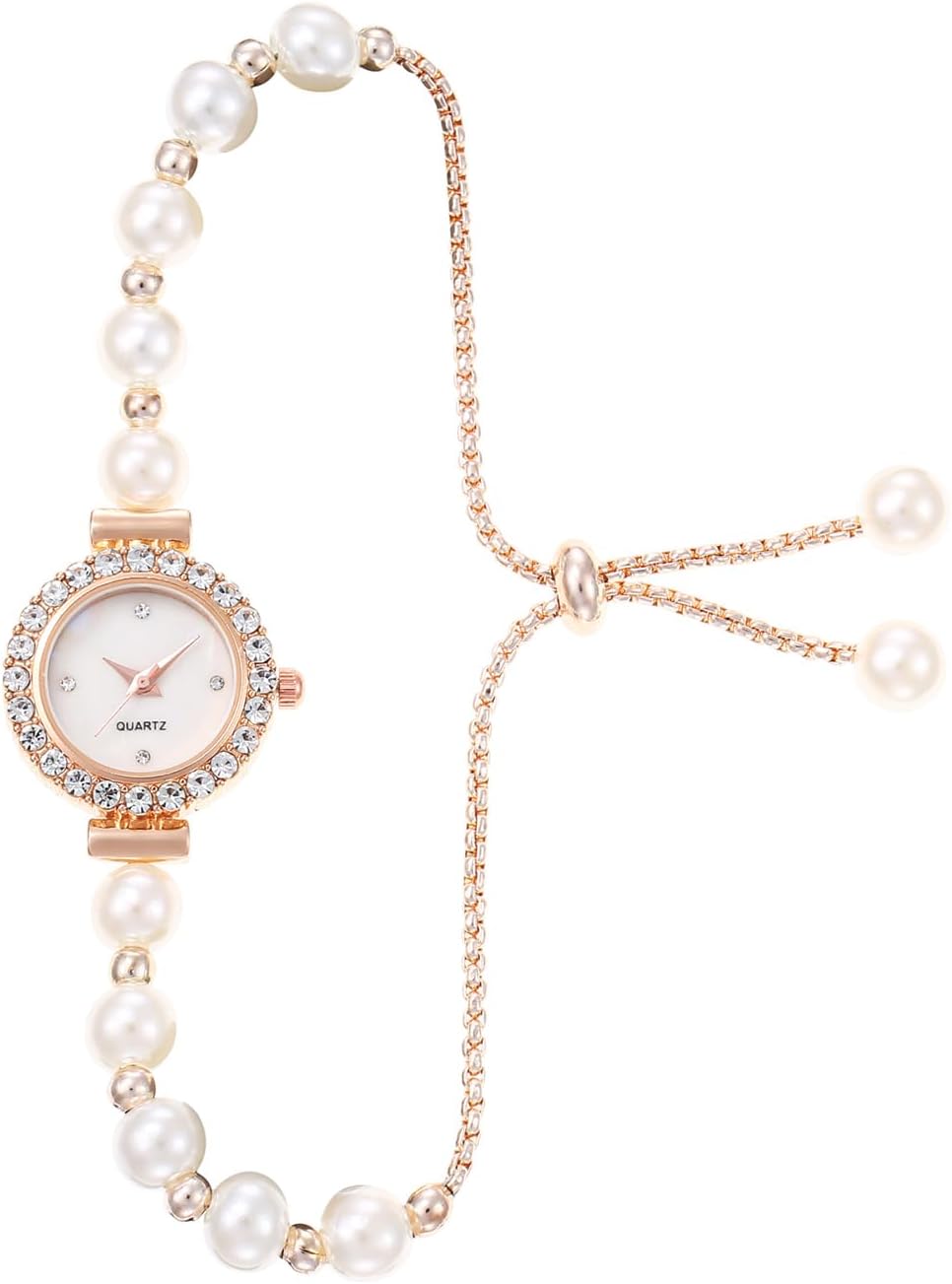 Women's Fashion Simple Floral Bracelet Watch Diamond Quartz Light Luxury Watch