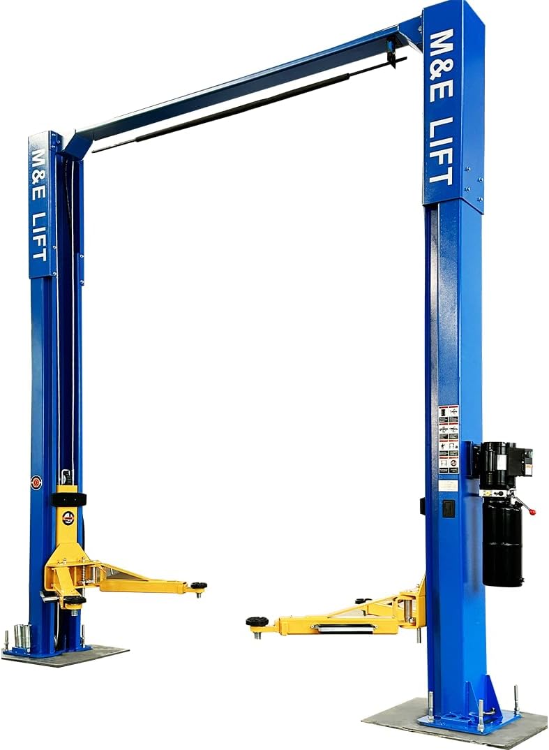 ME 11000lbs Lifting Capacity 2 Post Car Lift 2 Post Lift Car Lift Clear Floor Design for Trucks, SUVs, Vehicles Home