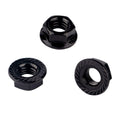 1/4-20 Serrated Flange Hex Lock Nuts 304 Stainless Steel, 50PCS Black