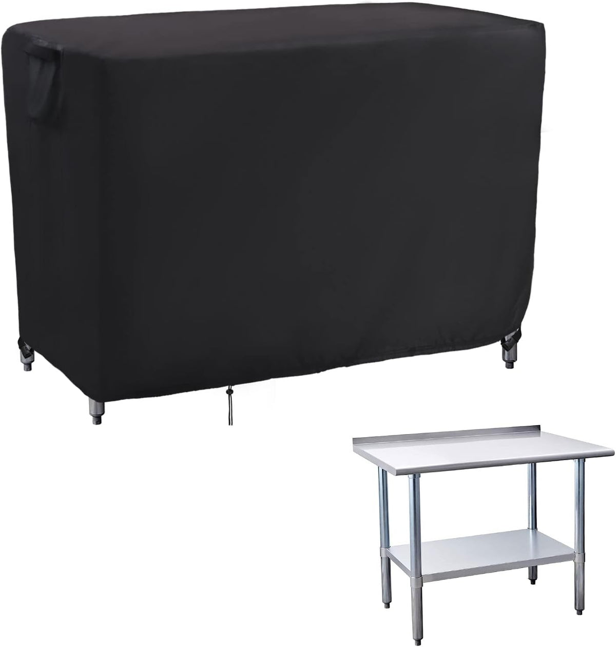 Outdoor Prep Table Cover Waterproof for Metal BBQ Cart Table 48x24