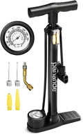 Bike Pump Floor, Advanced Bike Tire Inflator, Bicycle Hand Air Pump with Dual Presta and Schrader Valves, Handheld