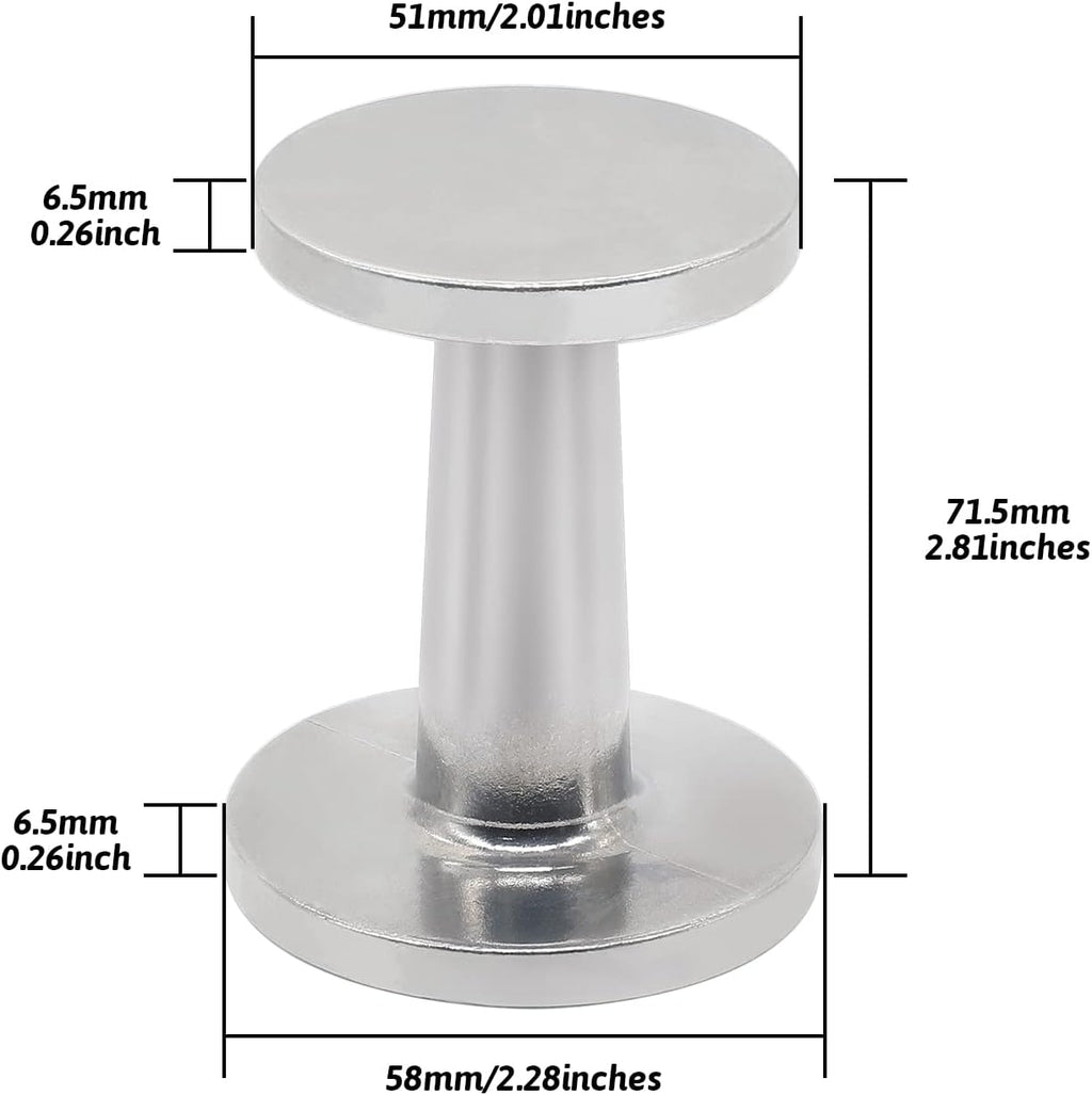 Dual-Sided Espresso Hand Tamper 51mm and 58mm Dual Ended Tamper Coffee Ground Press Barista Tool for Portafilter Machine