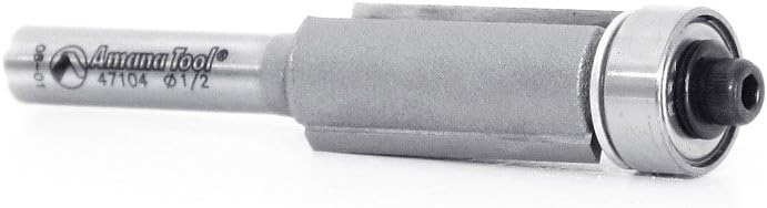47104 Flush Trim 1/2-Inch Diameter by 1-Inch Cutting Height by 1/4-Inch Shank 2-Flute Router Bit