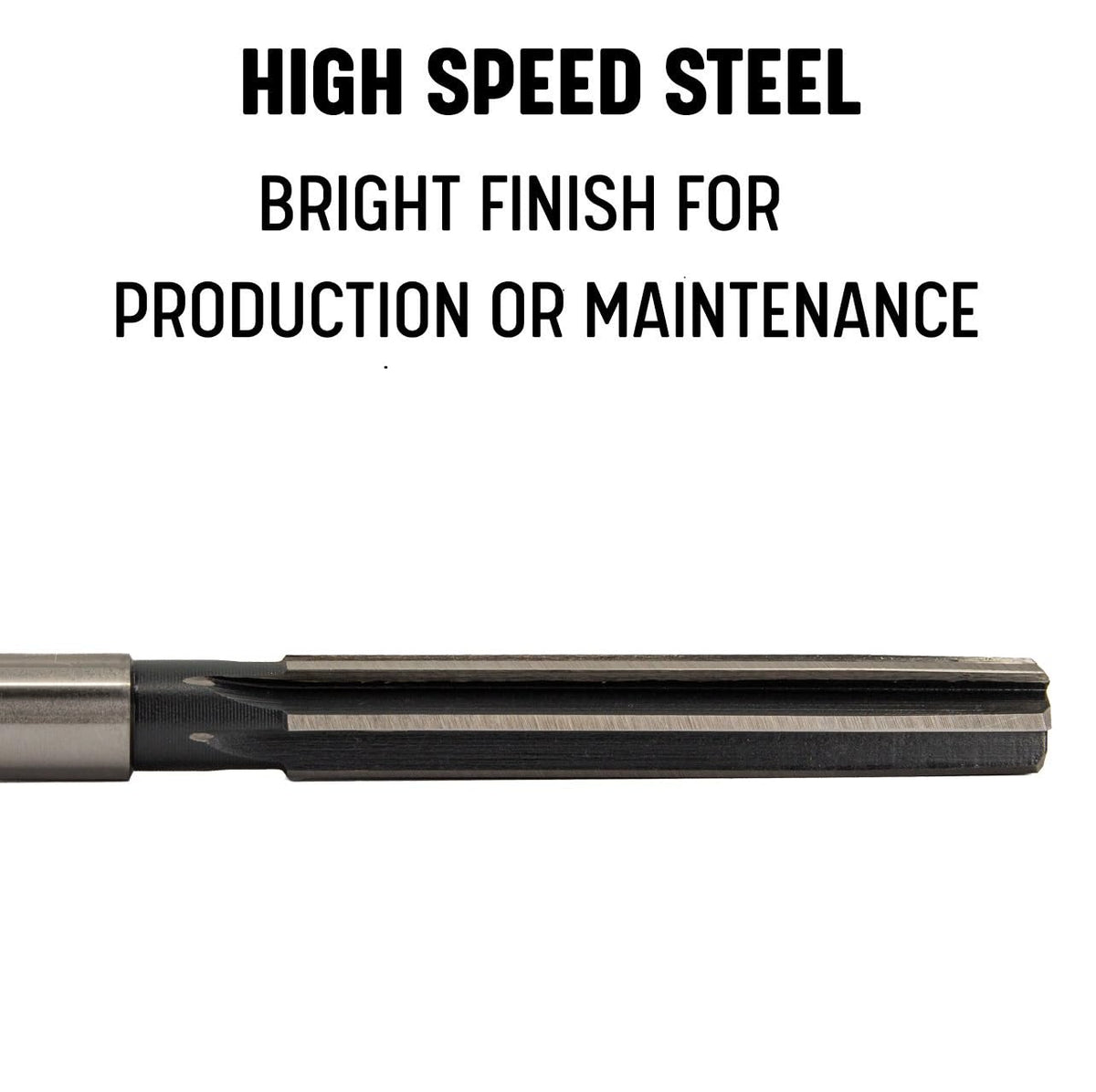 Drill America 1/2" High Speed Steel Straight Flute Hand Reamer, DWR Series