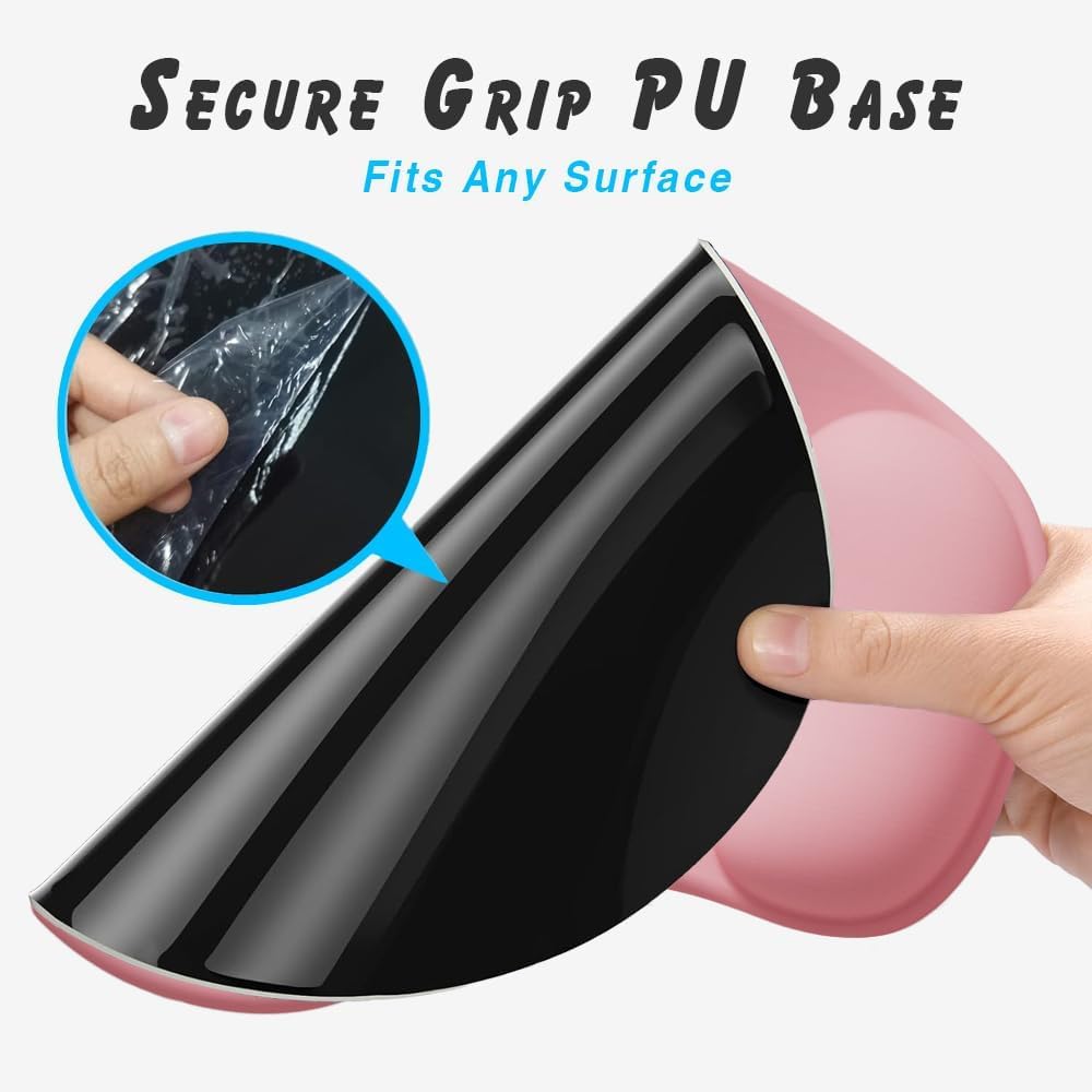 Office Mousepad with Gel Wrist Support - Ergonomic Gaming Desktop Mouse Pad Wrist Rest - Design Gamepad Mat Rubber