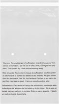 14” X 18” (30 Count) Self Seal Clear Poly Bags with Suffocation Warning for Packaging, Shipping - Permanent Adhesive