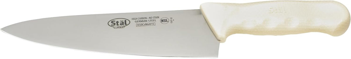 8" White Chef's Stainless Steel Knife