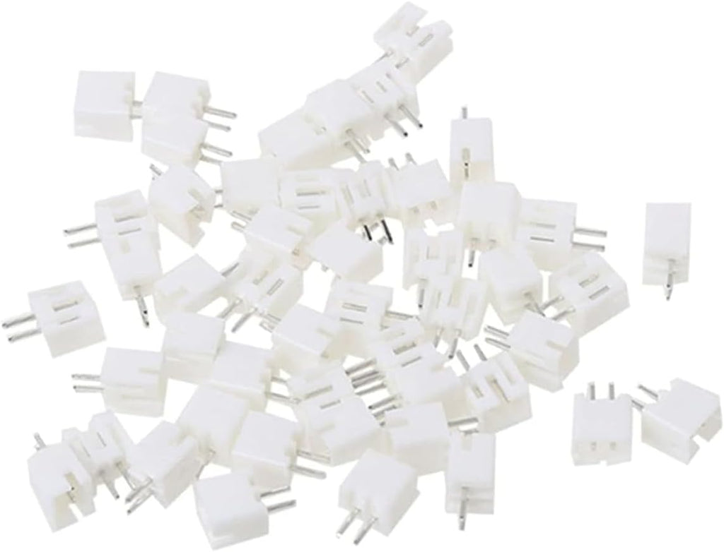 50PCS 25 Sets Mini Micro JST-PH 2.0mm 2 Pin Male Connector with 100mm Silicone Wire Cables and Female Socket JST PH 2.0 Connector Kit 22AWG - 10CM