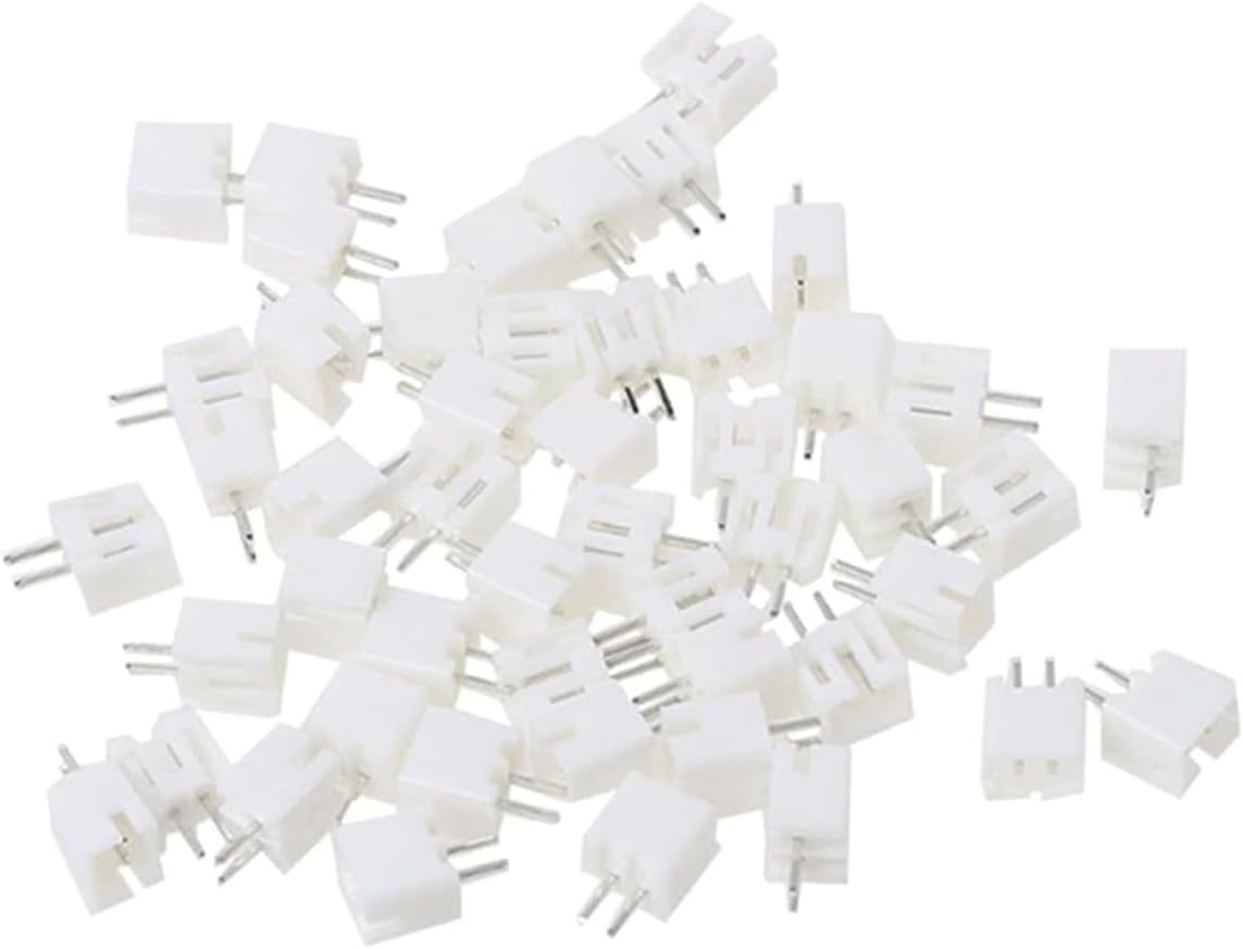 50PCS 25 Sets Mini Micro JST-PH 2.0mm 2 Pin Male Connector with 100mm Silicone Wire Cables and Female Socket JST PH 2.0 Connector Kit 22AWG - 10CM