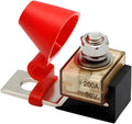 Battery Terminal Fuse Kit, 200A 58V Rated Battery Fuse and Waterproof Terminal Mount Fuse Block, Battery Terminal
