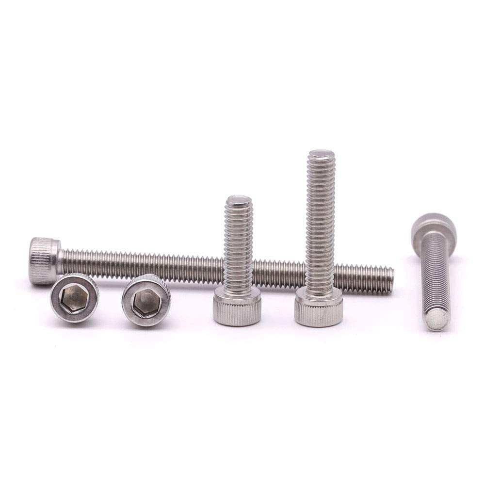 #8-32 x 3/4" Stainless Socket Head Cap Screws, 304 Stainless Steel 18-8, Allen Hex Drive, Full Thread Coverage, 50 Pack