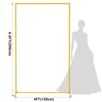 6.6FTx4FT Gold Wedding Arch Backdrop Stand Square Metal