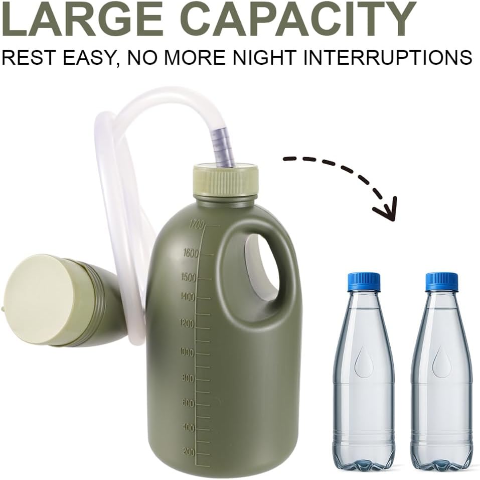 Urine Bottle 1700ml Urinal Bottles for Men and Women Pee Container Spill Proof Portable Mobile Toilet for Camping Car