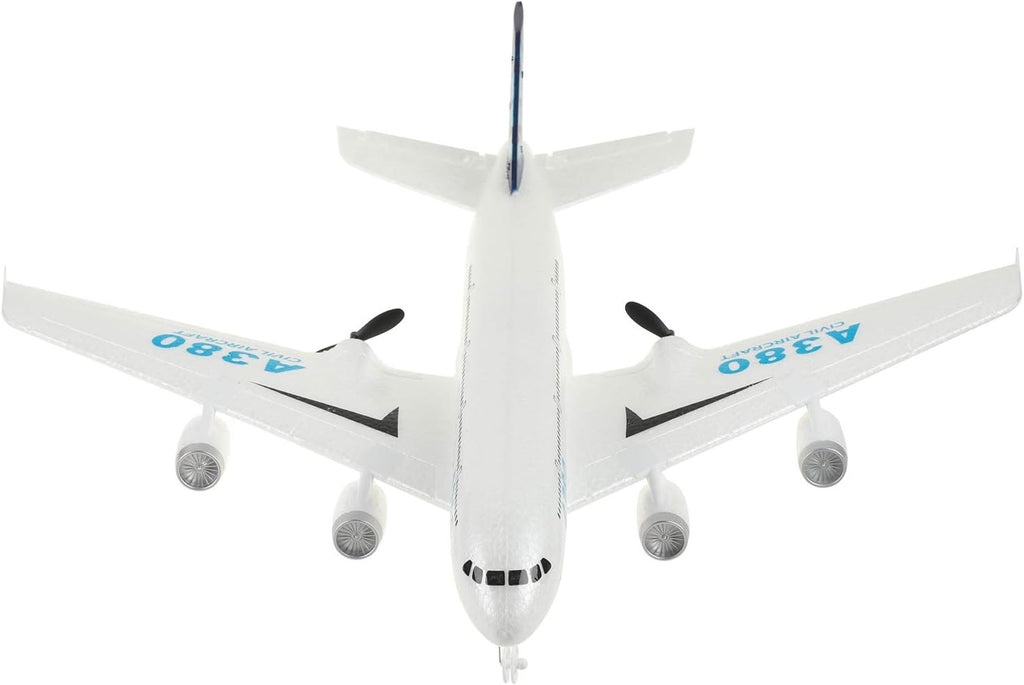 RC Plane Remote Control Airplane 2.4Ghz DIY 2 Channels Remote Control Airplane Built in 6-Axis Gyro, A380 RC Aircraft