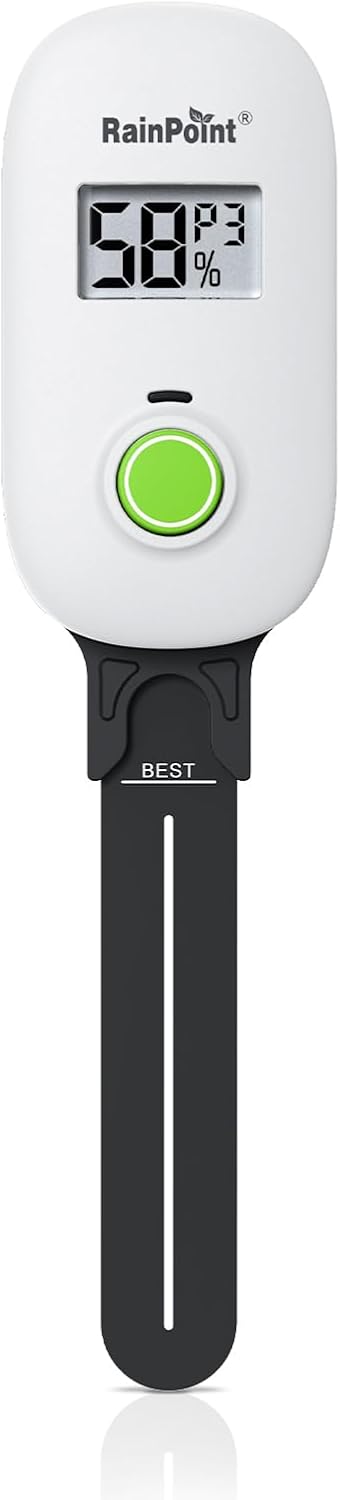 Smart Digital Wireless Plant Moisture Meter Houseplant Indoor,WiFi Hub Needed,Capacitive Probe,Leave-in Soil