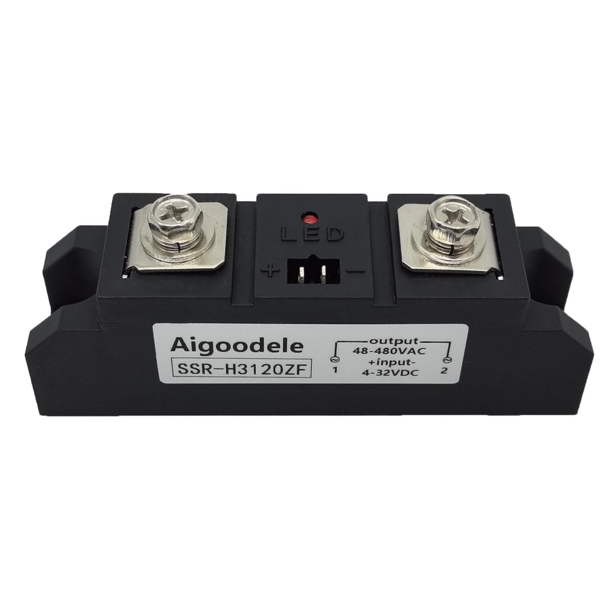 Aigoodele 3-32V DC to 24-480V AC SSR-120DA H3120ZF Single Phase Solid State Relay DC to AC Relay