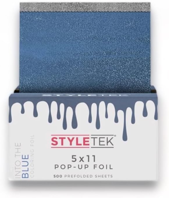 Blue 5x11 Pop-Up Foil, Alluminum Foil Sheets, 500 per, Heavy Emboss