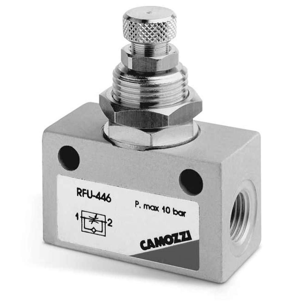 RFU 477-1/2 | CAMOZZI Inline Flow Control Valve- UNIDIRECTIONAL-1/2