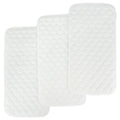 Quilted Thicker Waterproof Changing Pad Liners,3 Count(Snow White 13” x 27”)