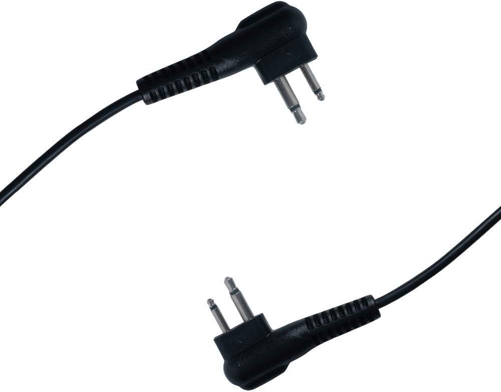 Throat Mic Earpiece Compatible with Motorola CP200 CP200D | Throat mic, acoustic tube earpiece, finger PTT, 2-pin;