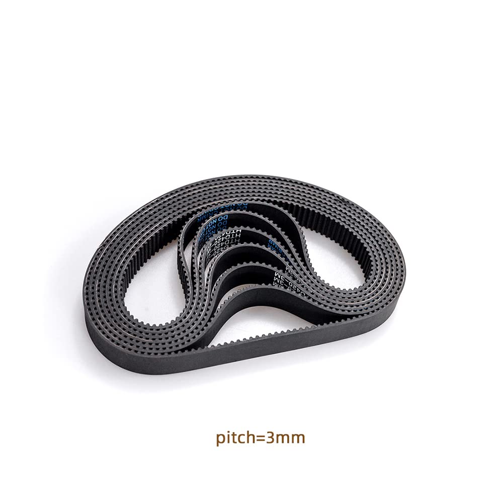 5PCS Arc HTD 3M Timing Belt Rubber Closed Loop Synchronous Pitch 3mm,Width 9mm,3M 225(Teeth75)
