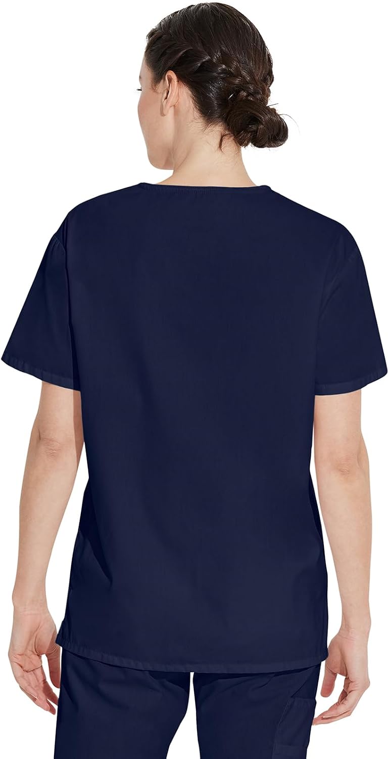 EDS Signature Scrubs for Women and Men V Neck Unisex Fit Scrub Top