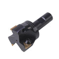 3/4" Shank Indexable End Mill, 2" Cutting Diameter with 3 Pcs Replaceable Carbide Inserts