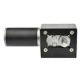 Black 31ZY Motor Mounting Bracket with Screws, Alloy Steel L-Shape Fixed Seat, DC Worm Geared Motor Holder
