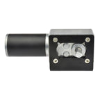 Black 31ZY Motor Mounting Bracket with Screws, Alloy Steel L-Shape Fixed Seat, DC Worm Geared Motor Holder