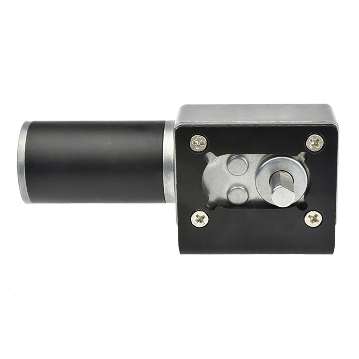Black 31ZY Motor Mounting Bracket with Screws, Alloy Steel L-Shape Fixed Seat, DC Worm Geared Motor Holder