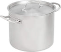 12 Quarts Stainless Steel Aluminum-Clad Stock Pot with Cover, Induction Compatible, Dishwasher Safe, Oven Safe, Even