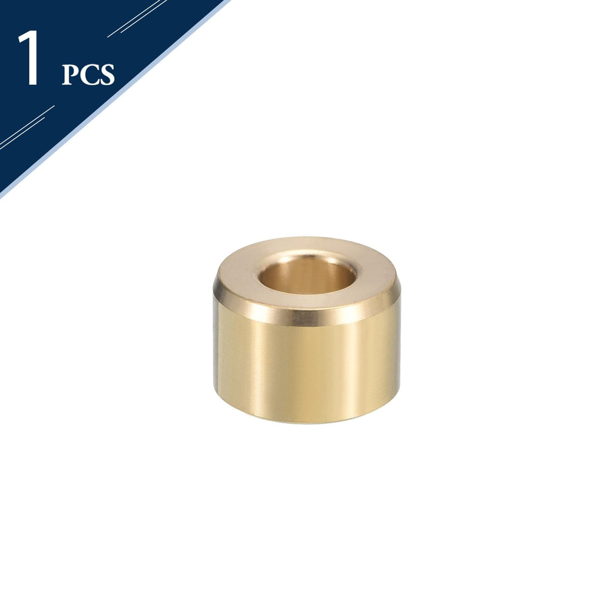 HiPicco Sleeve Bearing, 3/8" Bore x 3/4" OD x 1/2" Length Cast Brass Self-Lubricating Bushing Plain Shaft Bearings