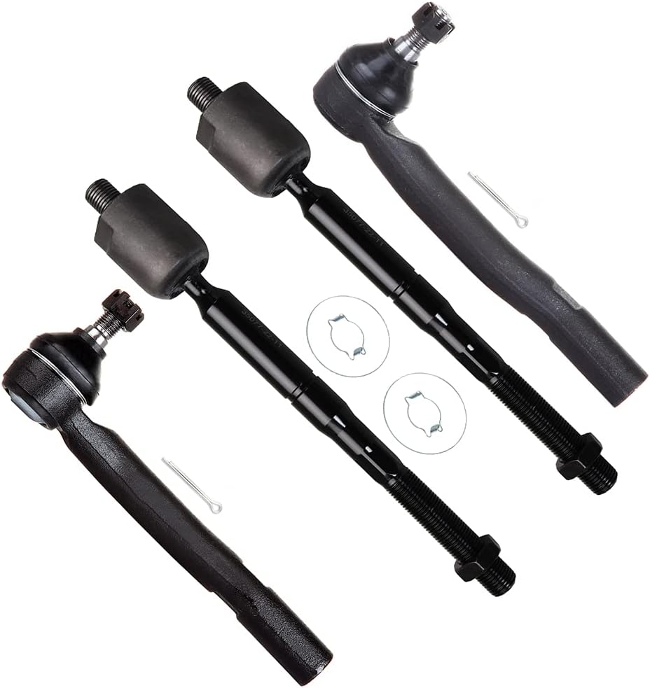 SCITOO 4Pcs Front Suspension Kit Inner Tie Rod End Outer Tie Rod End Fit 2007-2012 For Lexus For Es350 2005-2012 For Toyota For Avalon 2007-2011 For Toyota For Camry