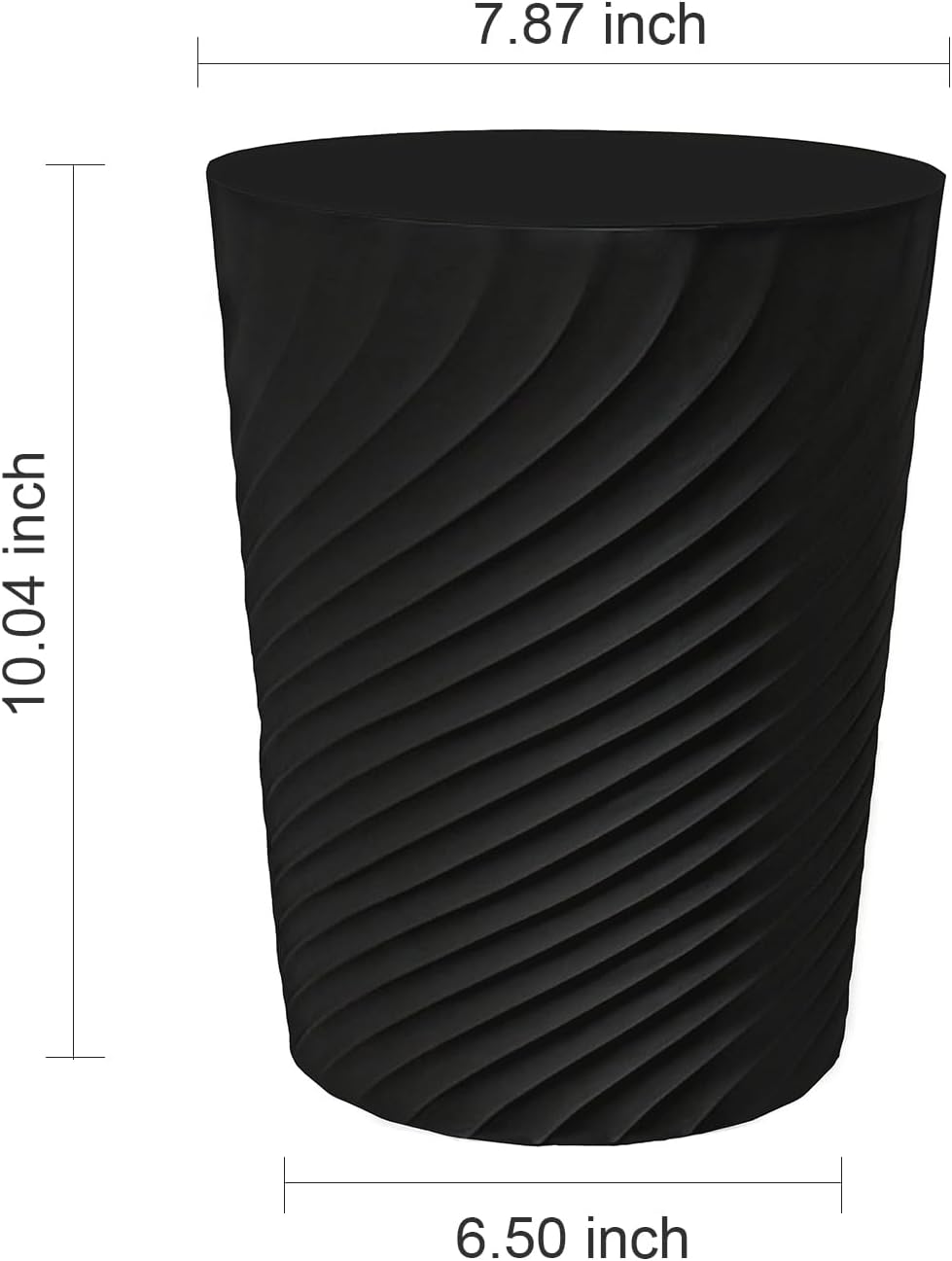 1.8 Gallon Small Trash Can Wastebasket Recycling Bin Slim Profile for Compact Spaces Bathroom, Office, Bedroom