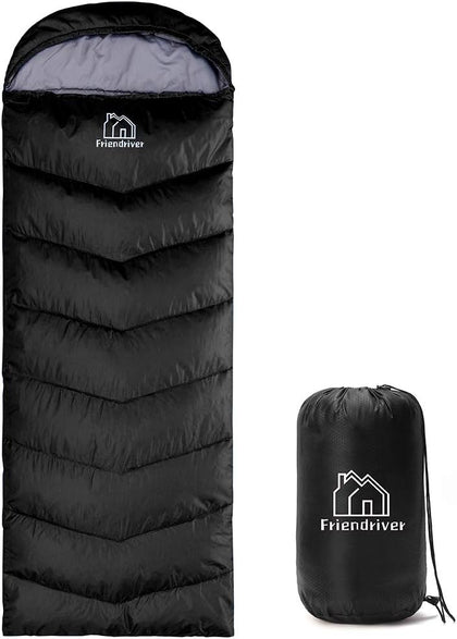 XL Size Upgraded Version of Camping Sleeping Bag 4 Seasons Warm and Cool, Lighter Weight, Adults and Children Can Use