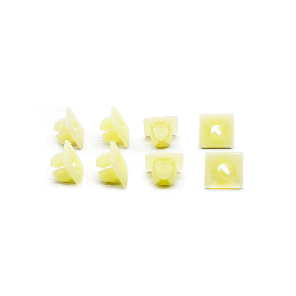 BoltsandNuts.com 8 Pack License Plate Nuts, Rust Resistant, 1/4" Nylon Retainer Nuts
