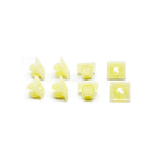 BoltsandNuts.com 8 Pack License Plate Nuts, Rust Resistant, 1/4" Nylon Retainer Nuts