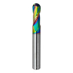 Tools Extra Long Ball Nose Carbide End Mill, DLC Coating, CNC Cutting Tools for Aluminum and Wood Cutting, 3D Carving & Engraving. 2 Flute Router Bits，1/2 Shank (1/2-3" 1pcs