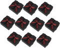 Black Kraft Paper Gift Boxes 10 Pack, Portable Nesting Set