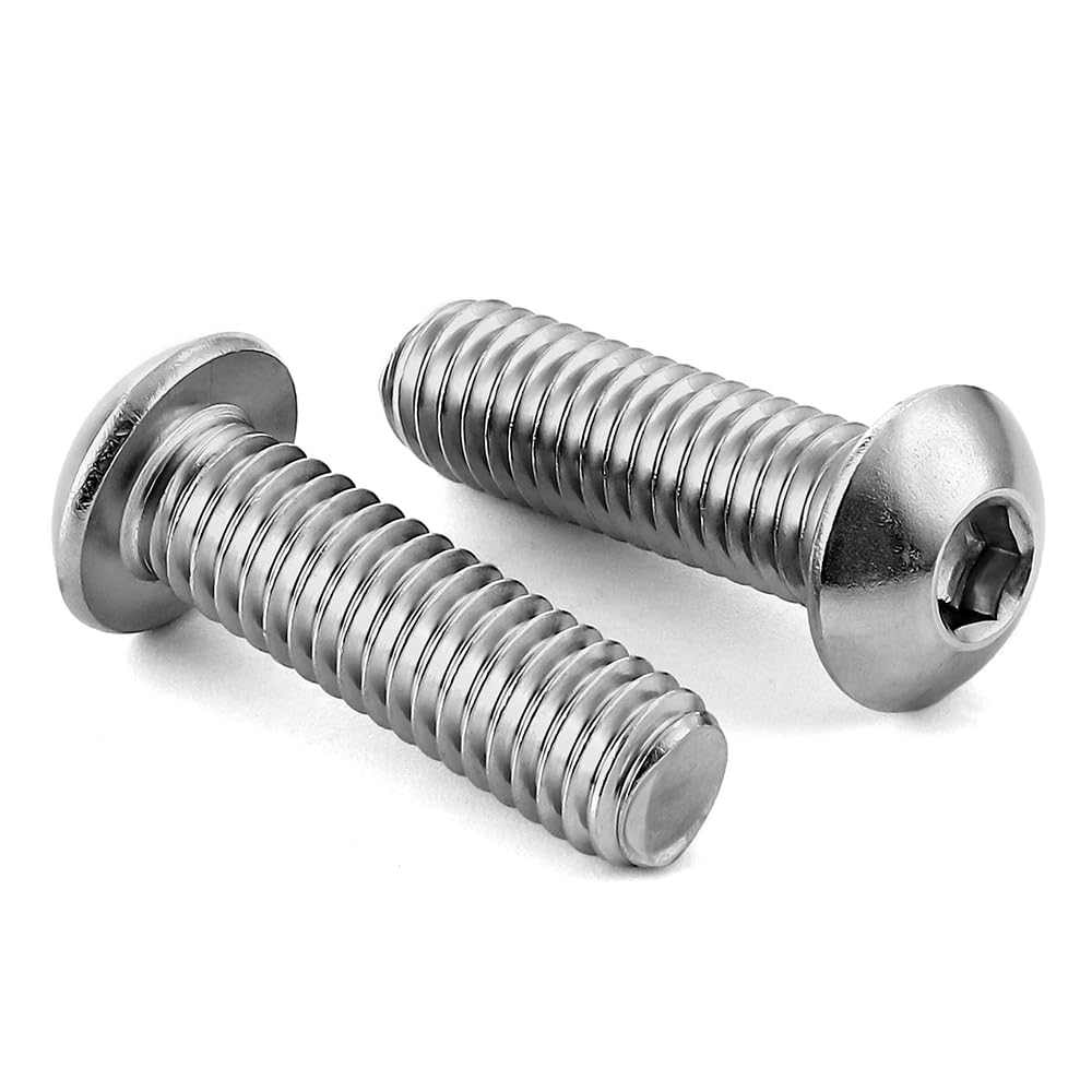 M8-1.25 x 20mm Button Head Socket Cap Screws, 50 PCS