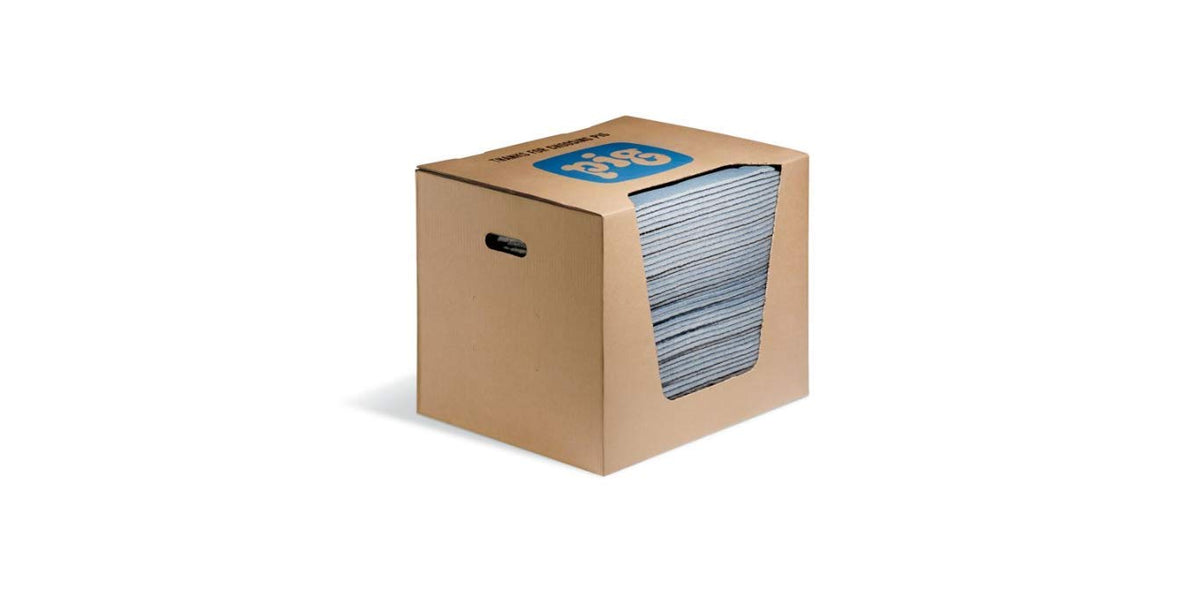 Blue Absorbent Mat Pad, 17 gal, PK50