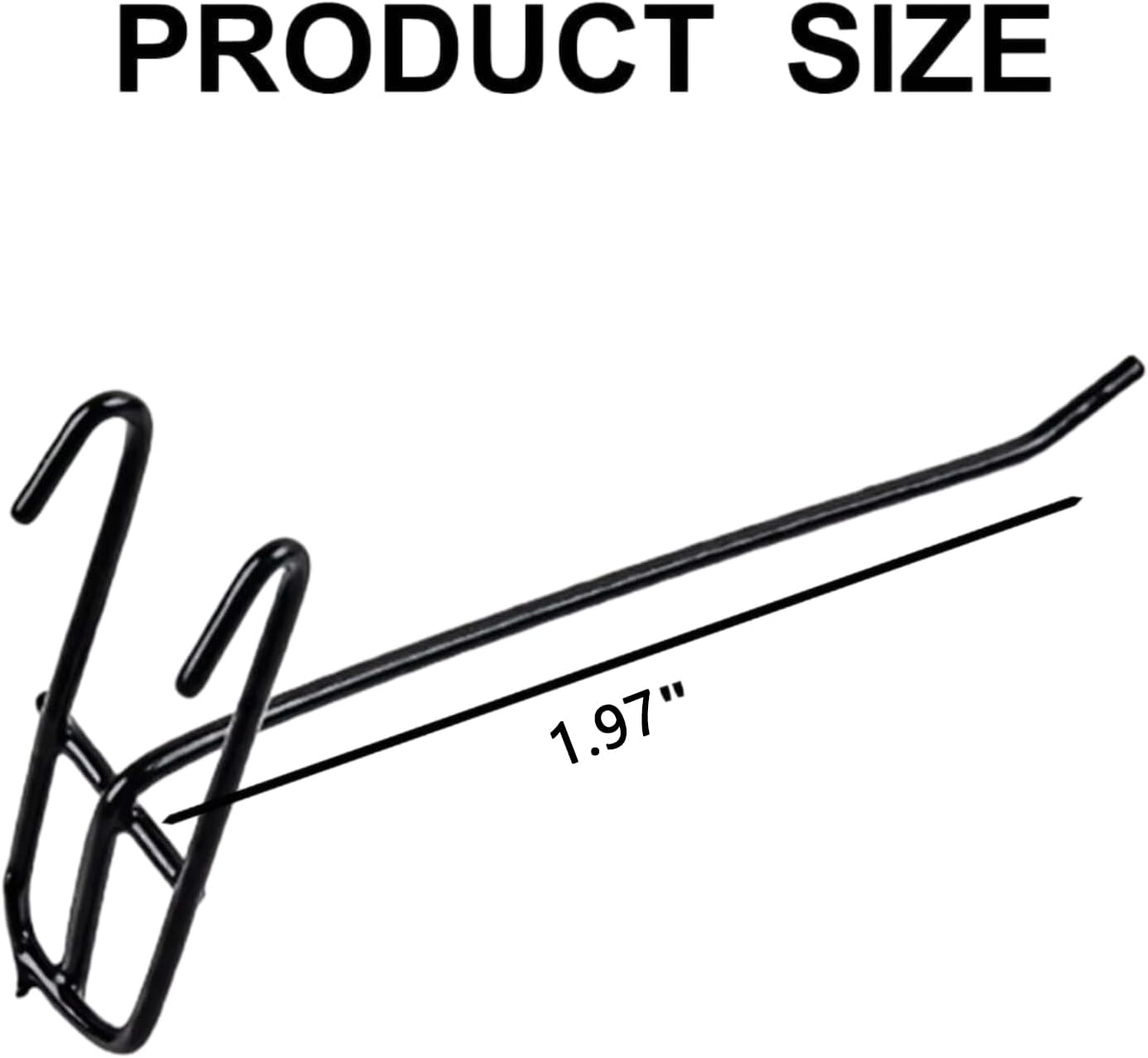 4 Inch Gridwall Hooks, 25 Pack Black Multifunctional Display Hangers, Wall Mount Storage Panel Hooks