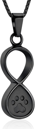 Infinity Love Pet Cremation Jewelry for Ashes of Dog/Cat Funeral Keepsake Urn Necklace Pendant Memorial Jewellery