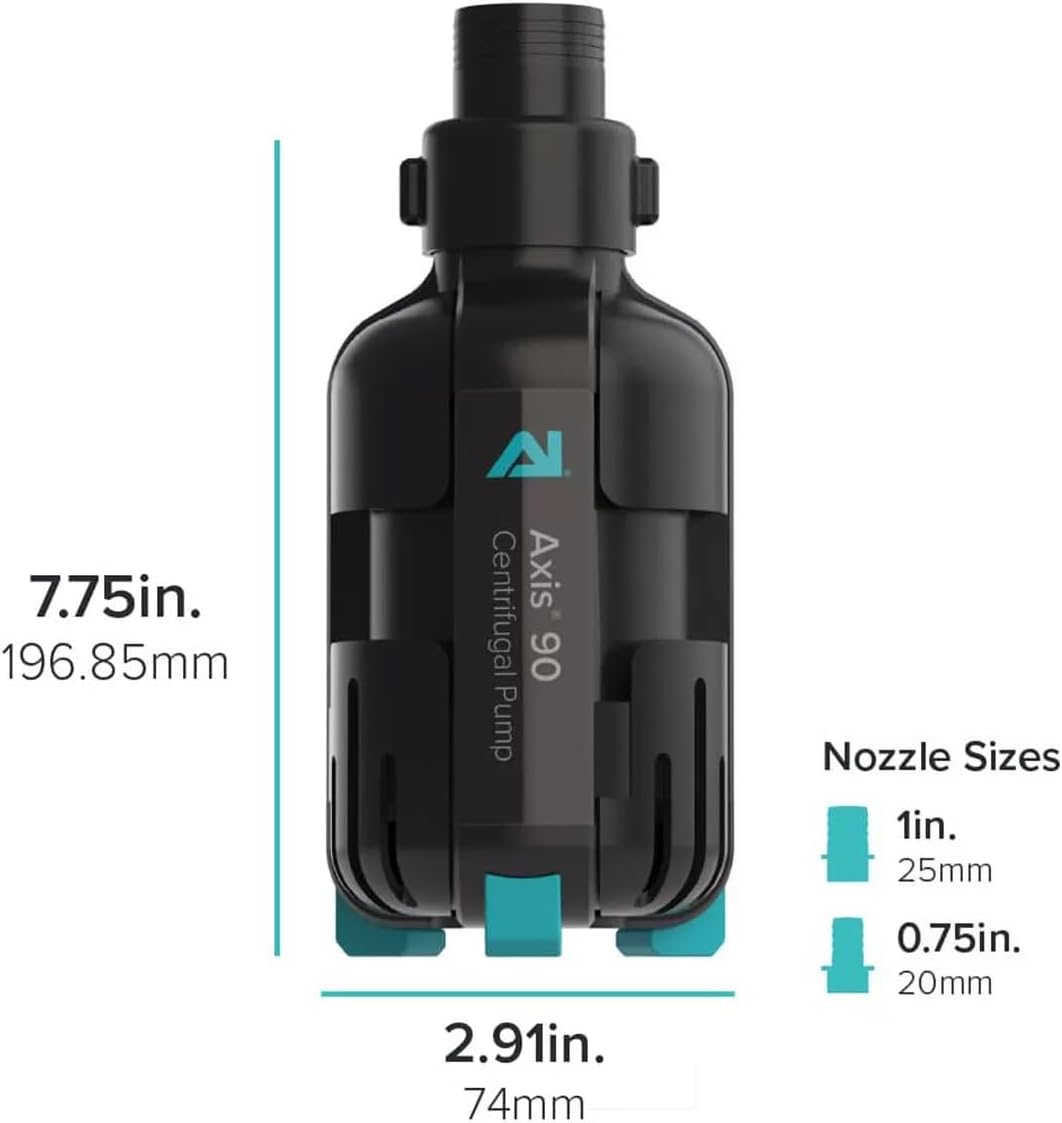 AI Axis 90 Smart Controllable Aquarium Return Pump – 925 GPH Ultra Quiet Energy Efficient DC Pump with Wireless App
