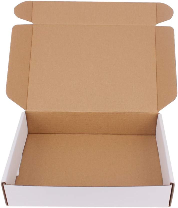 30 Pack 11x8.75x2 Inch White Corrugated Cardboard Shipping Box
