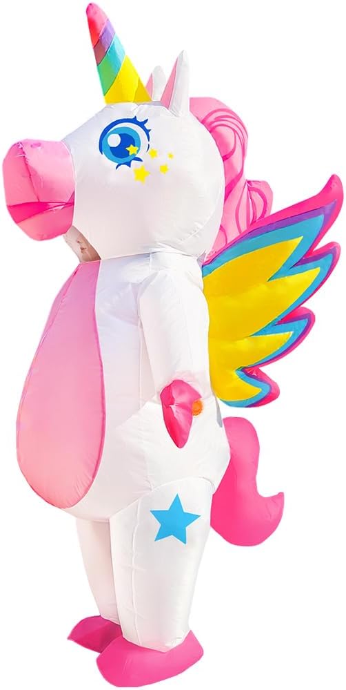 Unicorn Costume, Inflatable Unicorn Costume Adult, Blow Up Costumes for Adults, Funny Halloween Costumes Unicorn Suit